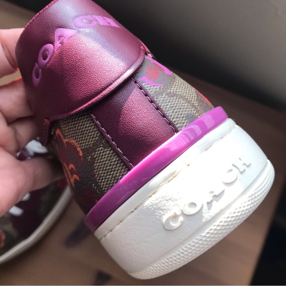 🌺 Coach Clip Low Top Sneaker In Signature Canvas With Floral Print - Picture 7 of 11